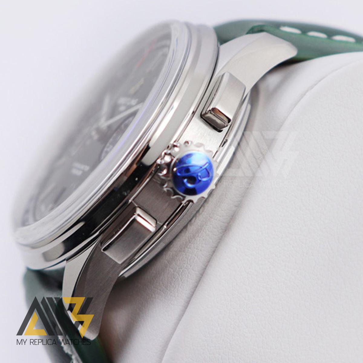 Premier B01 Chronograph AB0118 42mm Stainless Steel Case GF 1:1 Best Edition Green Dial on Green Leather Strap A.7750